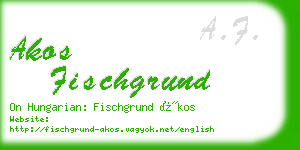 akos fischgrund business card